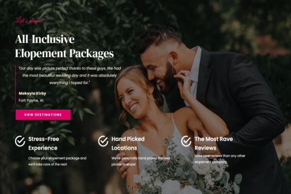 Savannah elopement packages